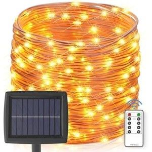 COPY - COPY - Solar String Lights Outdoor 60ft Warm White Patio Decor